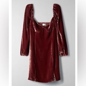 Crushed velvet Wilfred mini dress